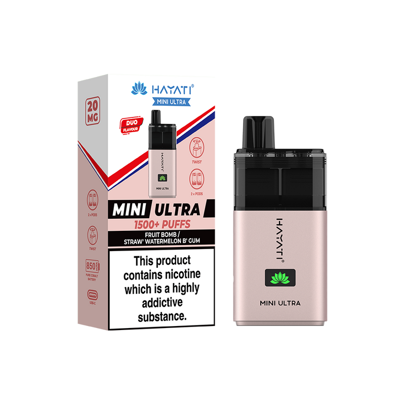 Hayati Mini Ultra 1500+ Puffs Kit Compliant Post June 1st