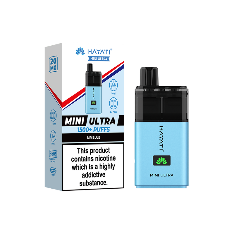 Hayati Mini Ultra 1500+ Puffs Kit Compliant Post June 1st