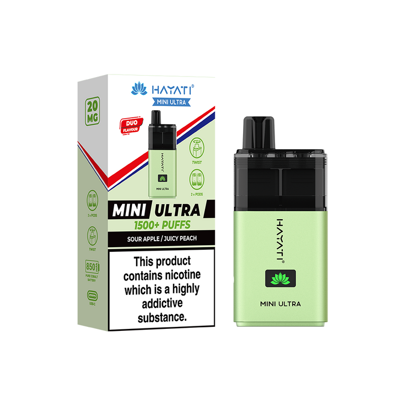 Hayati Mini Ultra 1500+ Puffs Kit Compliant Post June 1st