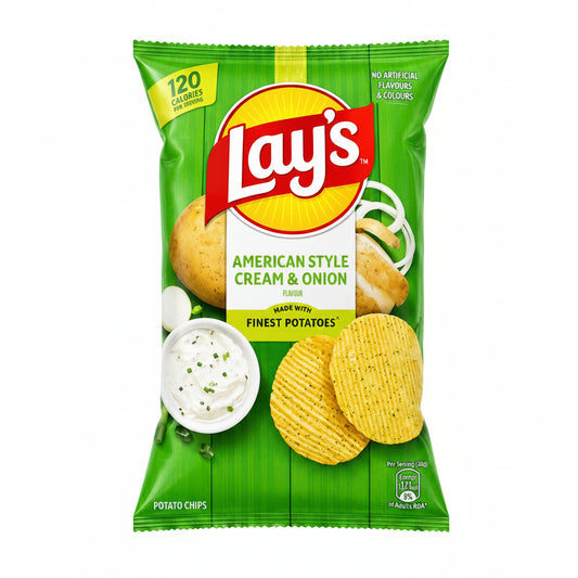 LAYS AMERICAN STYLE CREAM AND ONION CRISPS [30x48g]