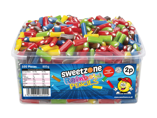 Sweetzone Rainbow 2p Pencils 805g Candies