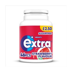 Extra Strawberry Chewing Gum Sugar Free £2.50 PMP Bottle 46 Pieces