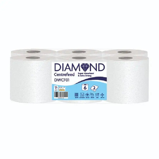 Diamond Tissue Roll Centrefeed [6PACK]