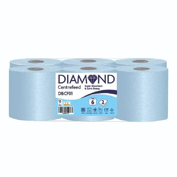 Diamond Tissue Roll Centrefeed [6PACK]