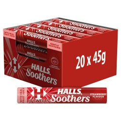 Halls Soothers Strawberry 20x45g