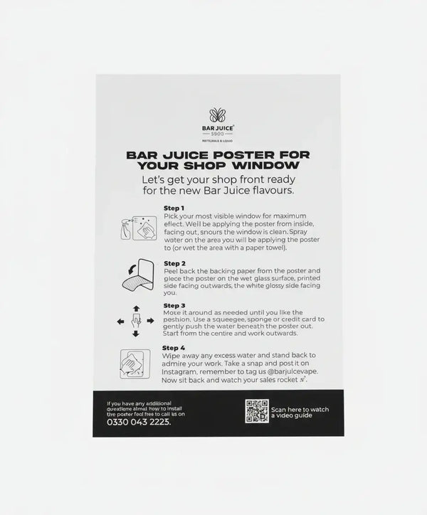 Bar juice window poster small