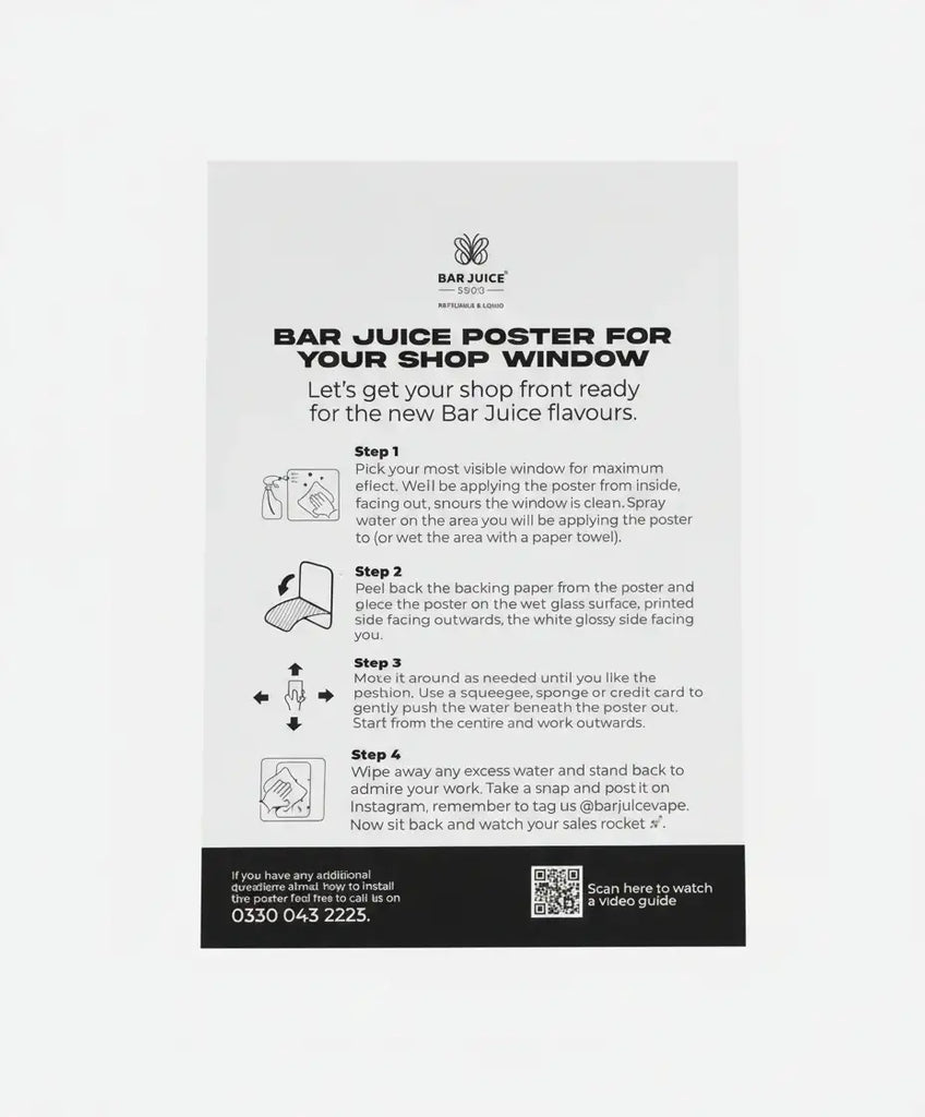 Bar juice window poster small