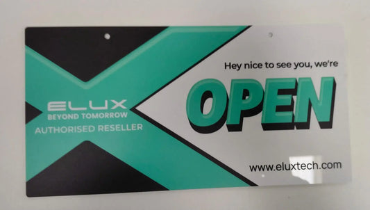 Elux Open & Closed Sign