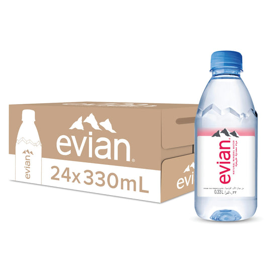 Evian Natural Mineral Water 24x330ml