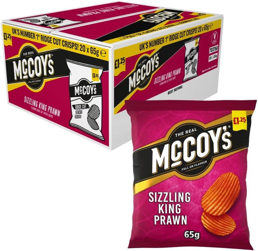 MCCOYS KING PRAWN PM£1.35 20X65G