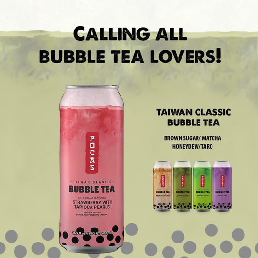Pocas Bubble Tea Strawberry 24x490ml