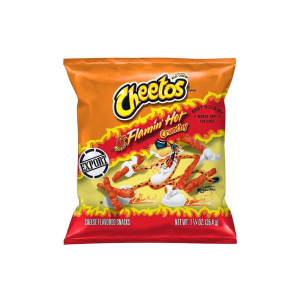 CHEETOS FLAMIN HOT Crunchy Cheese Flavoured Snack 1.25OZ (35.4g)