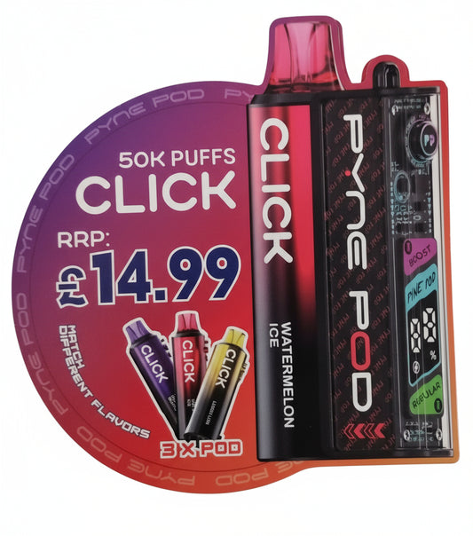 Pyne click 50k stickers