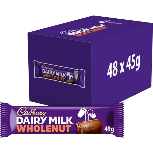 Cadbury Dairy Milk Wholenut bars [48x45g]