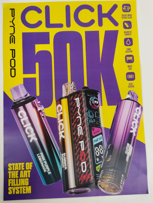 Pyne click 50k one sided store poster