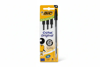 Cristal black pens bagged [pack of 4pcs x 10 packs]