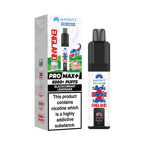 Hayati Pro Max+ 6K World Cup Edition - England Vape Kit 20mg