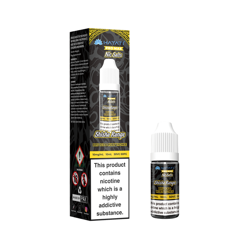 Hayati Pro Max Nic Salts Shisha Range - 10MG