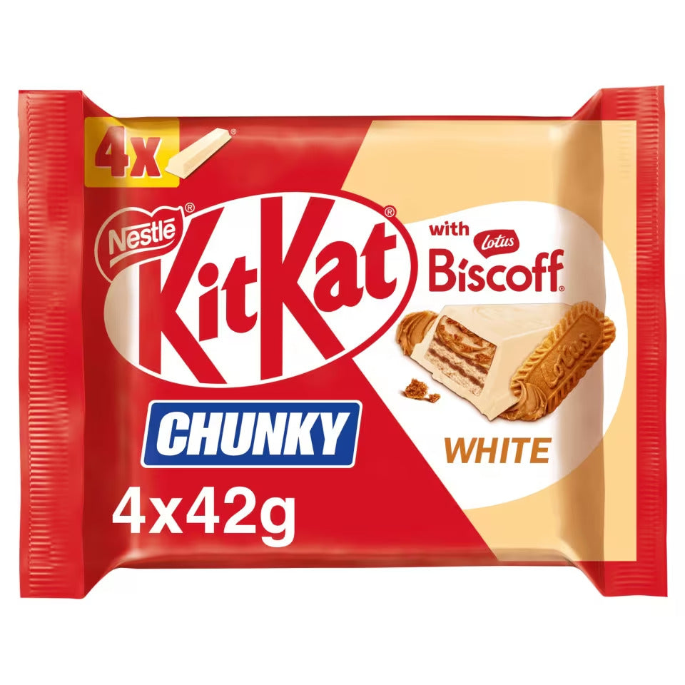 Kit Kat Chunky Biscoff White( 4 x 42g pack)