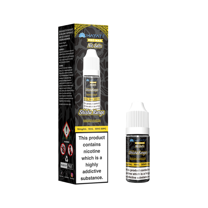 Hayati Pro Max Nic Salts Shisha Range - 10MG