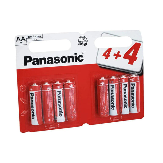 Panasonic 30010610 Zinc AA 8 Pack R6R/8HH