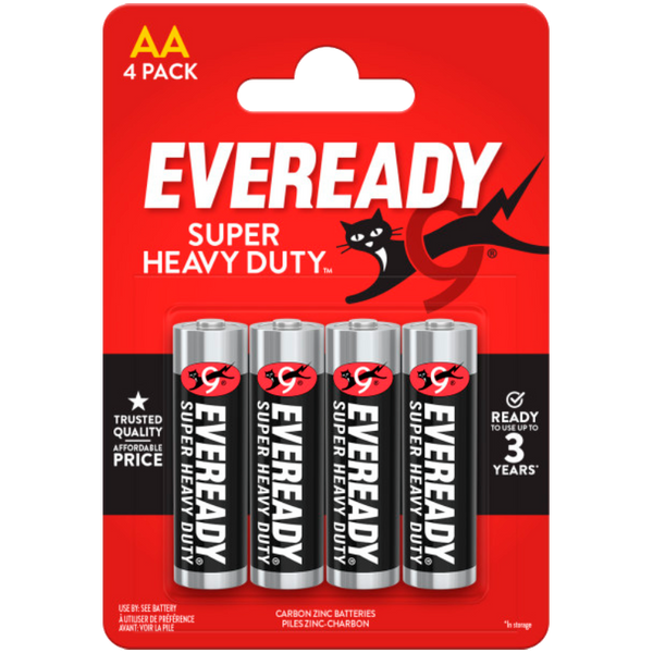 Eveready E304388500 AA 4pk Super Zinc [12/60]