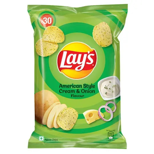 LAYS AMERICAN STYLE CREAM AND ONION CRISPS (45pack x50g)