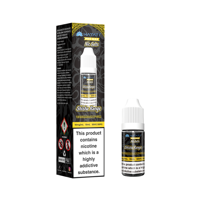 Hayati Pro Max Nic Salts Shisha Range - 10MG