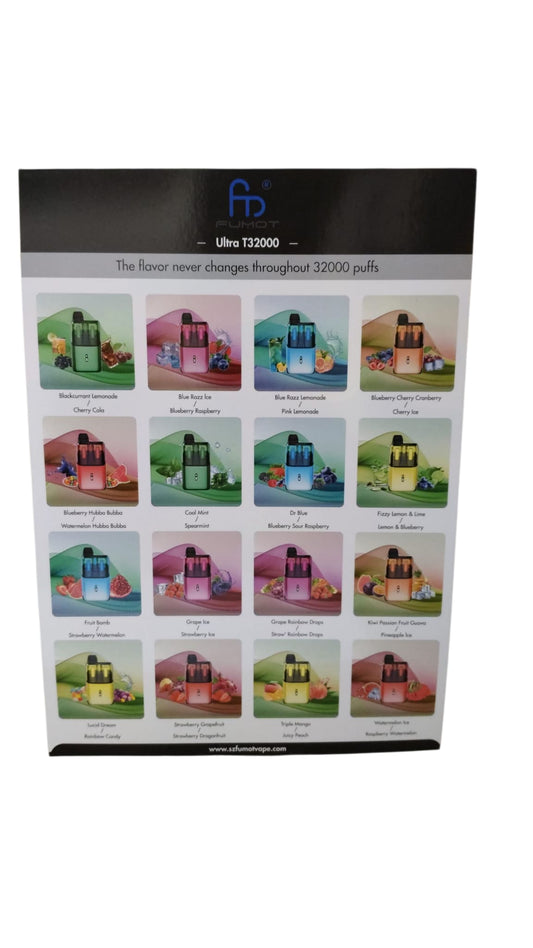 Fumot Ultra T32000 A4 Flavor card