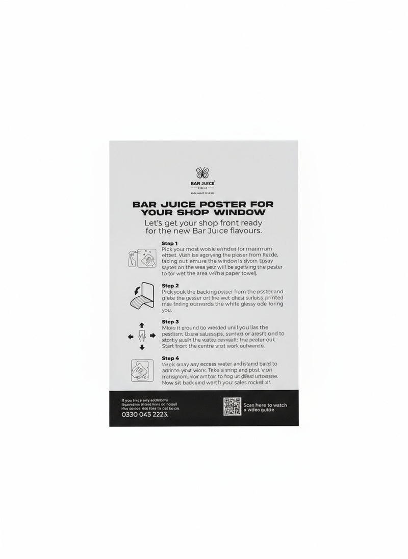 Bar juice window poster Big