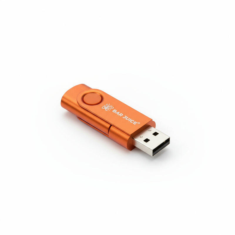 Bar juice USB drive with Promo Video