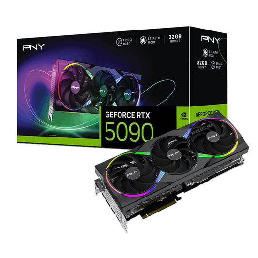 PNY GeForce RTX™ 5090 ARGB EPIC-X RGB™ Overclocked Triple Fan
