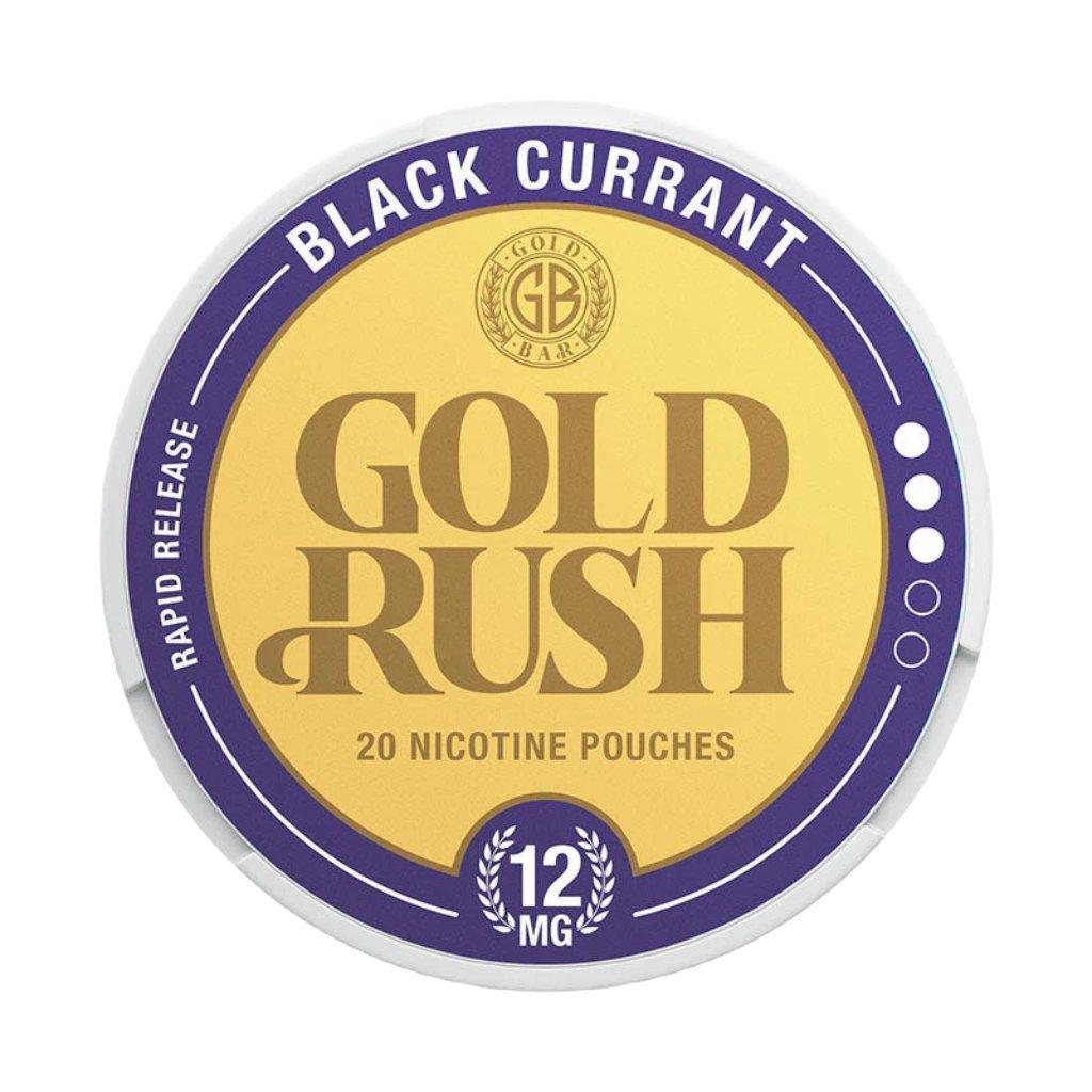 gold bar gold rush nicotine pouches 12mg black currant