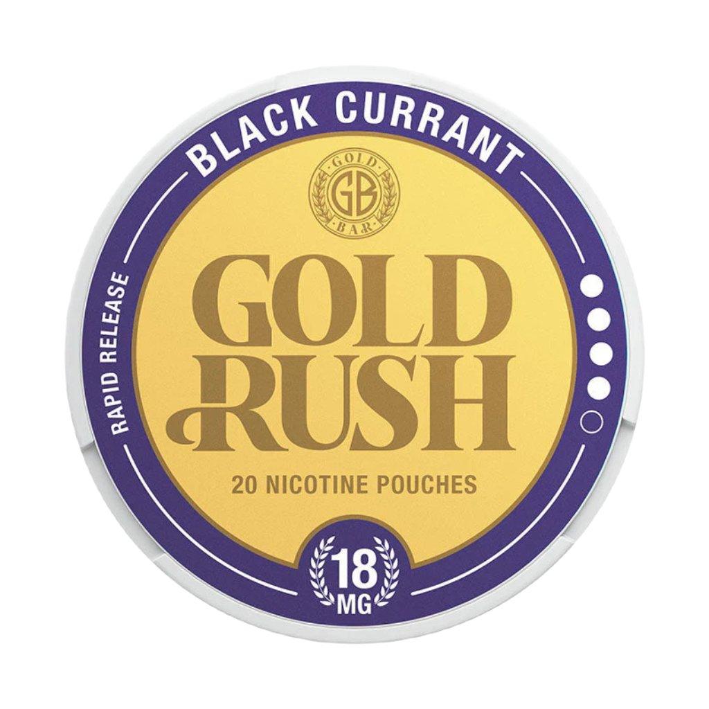 gold bar gold rush nicotine pouches 18mg black currant