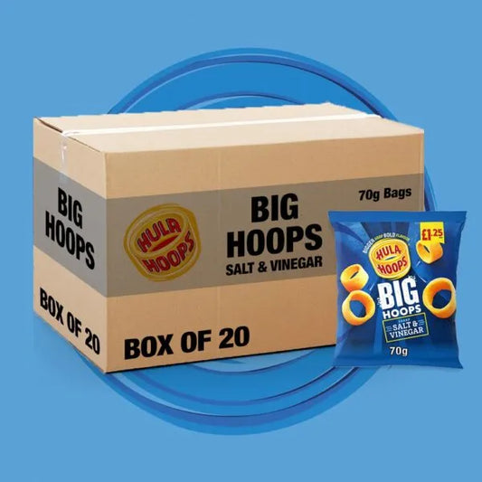 Hula Hoops Big Hoops Salt & Vinegar 20x70g