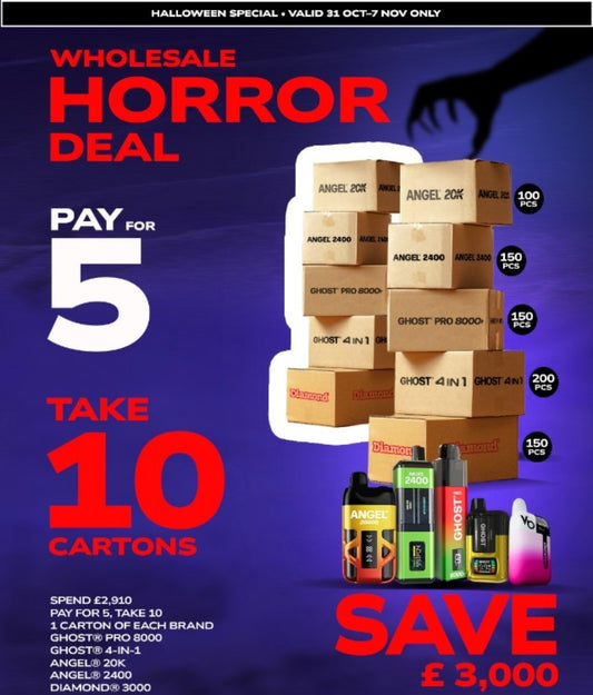 Vapes Bars Wholesale HORROR BUNDLE DEAL
