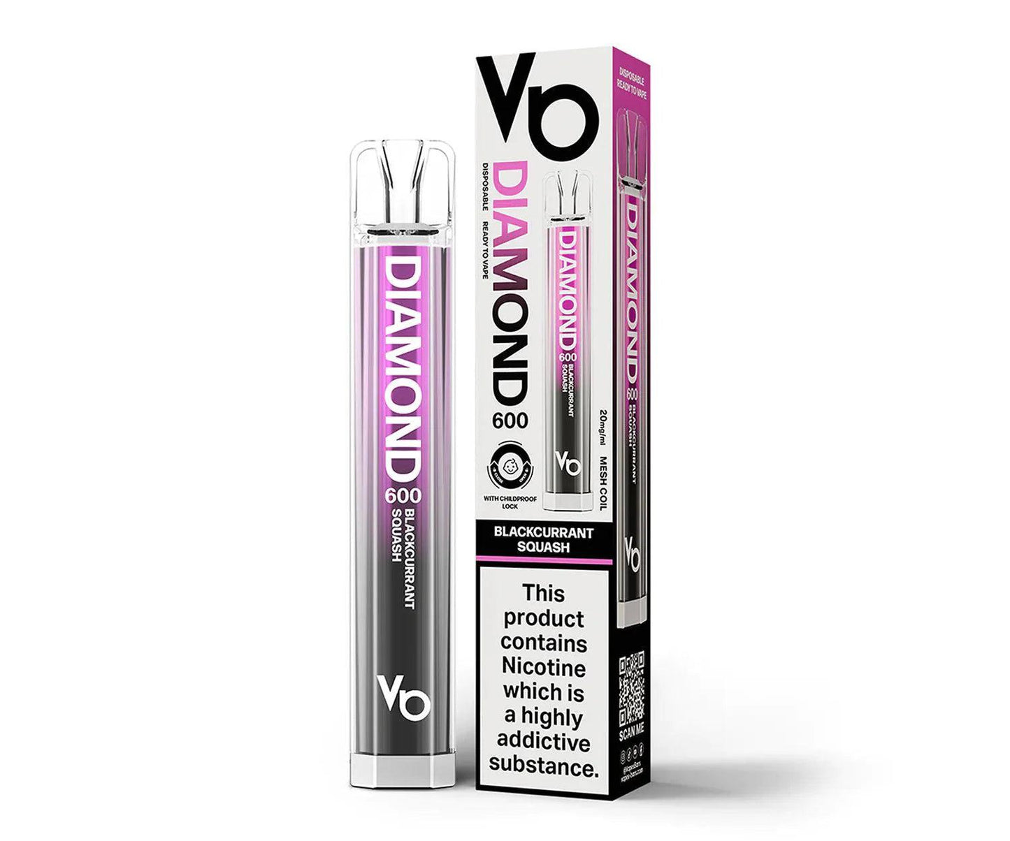 Diamond 600 Vape Black Currant SQUASH - Vape Unit