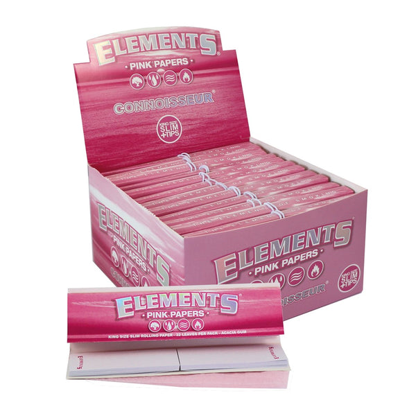 Elements PINK Connoisseur King slim & Tips 24's [20]