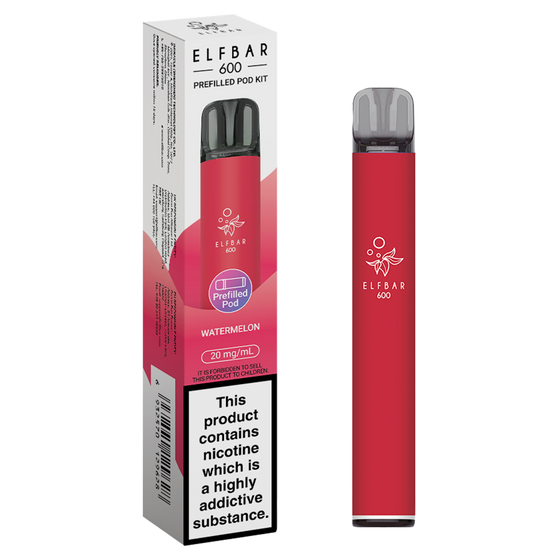 Elf Bar 600 Prefilled Pod Kit Compliant Post June 1st