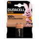 Duracell Plus 100% 9V 1pack MN 1604 5020460