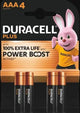 Duracell 5019179 Power Boost 100% AAA 4pcs/pack MN2409