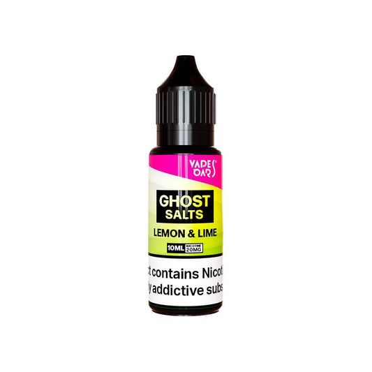 Ghost Salts Lemon & Lime Vapes Bars E-Liquid 10ml - Click & Vape