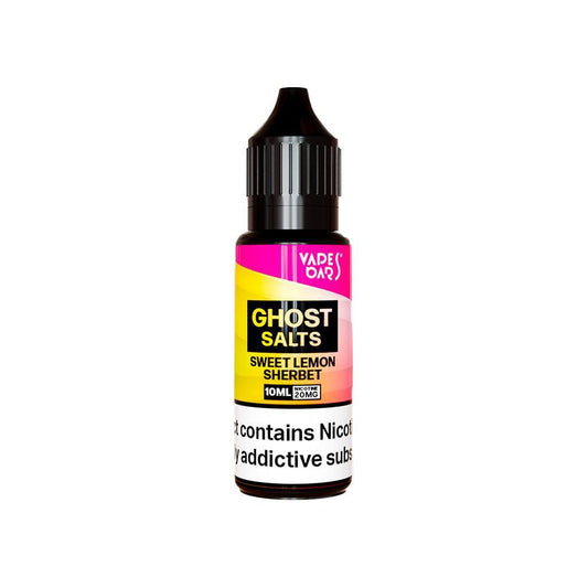 Ghost Salts Sweet Lemon Sherbet Vapes Bars E-Liquid 10ml - Click & Vape