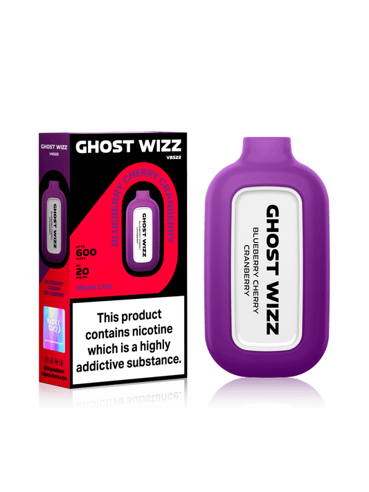 GHOST WIZZ BLUEBERRY CHERRY CRANBERRY DISPOSABLE VAPE - Vape Unit