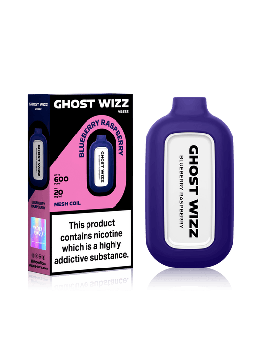 GHOST WIZZ BLUEBERRY RASPBERRY DISPOSABLE VAPE - Vape Unit