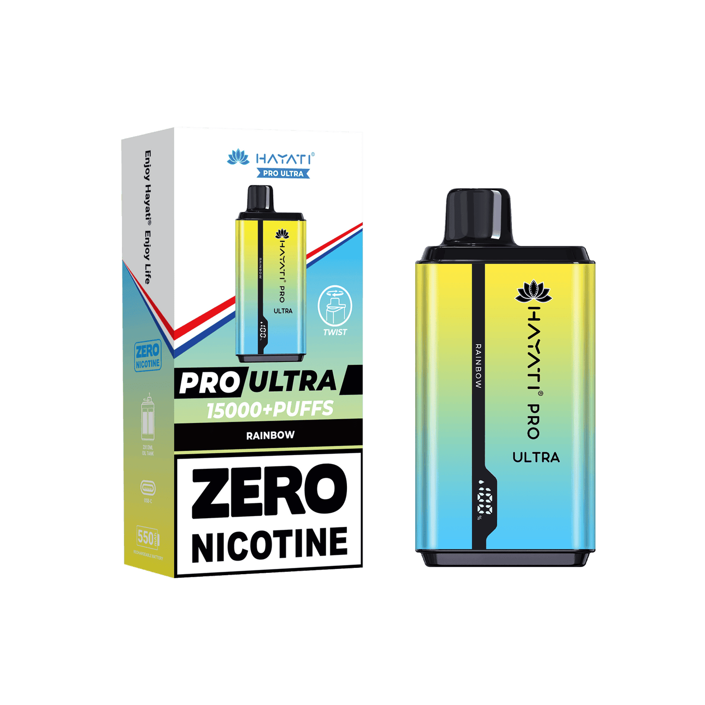 Hayati Pro Ultra Rainbow 0mg - Vape Unit