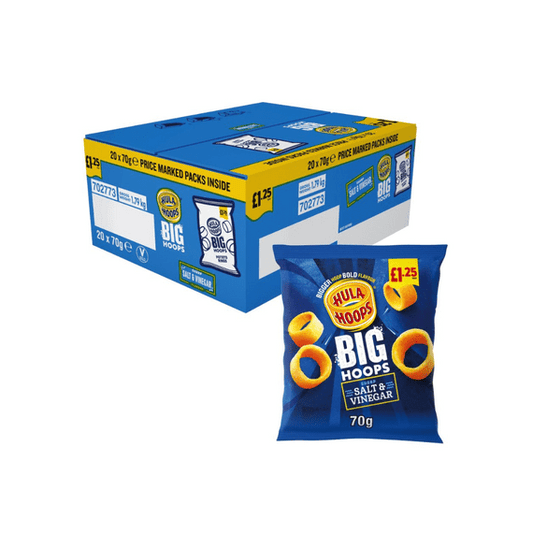Hula Hoops Big Hoops Salt & Vinegar 20x70g