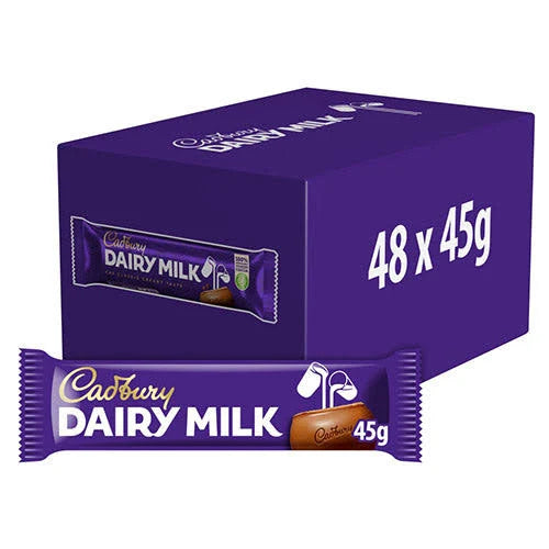 Cadbury Dairy Milk standard bars [48x45g]