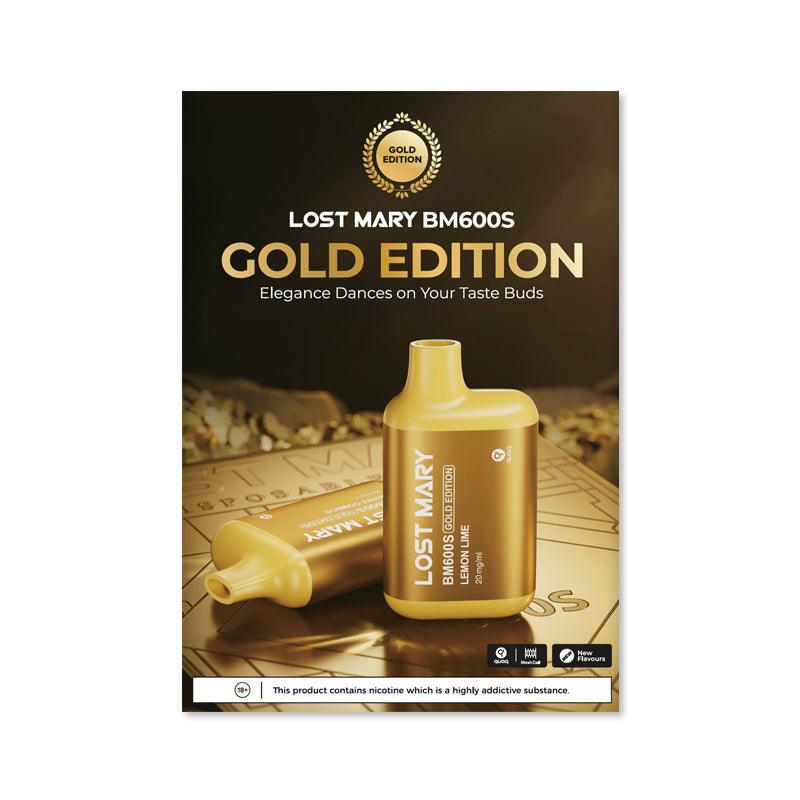 Lost Mary BM600S Gold Edition A4 Poster