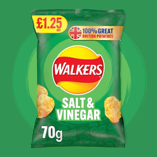 Walkers Salt & Vinegar 18x70g